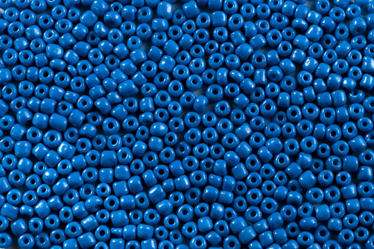 Blue beads background texture
