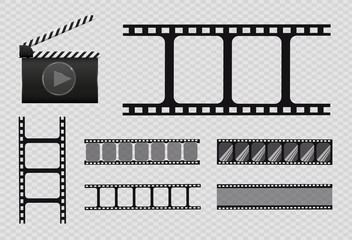 Film strip, Vector illustration. Set