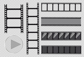 Film strip, Vector illustration. Set