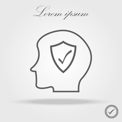 Approved User Male Vector Icon Illustration eps 10