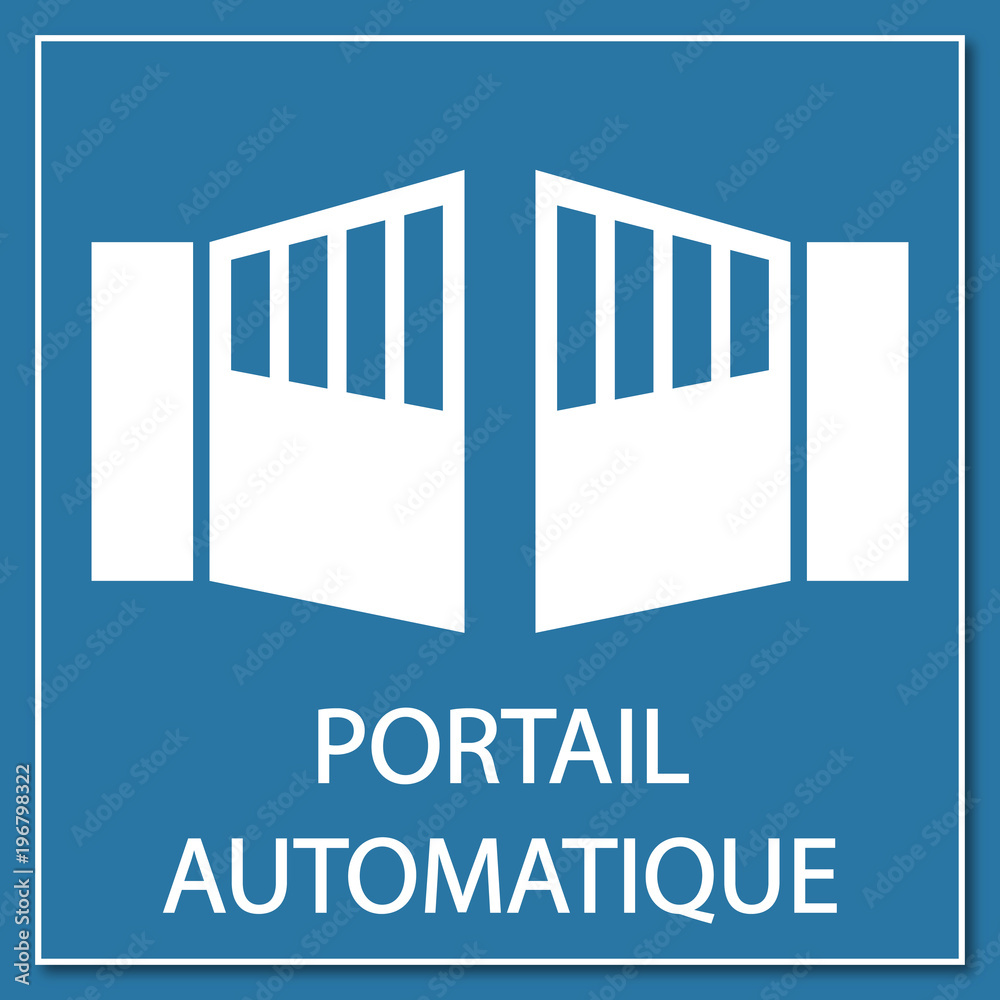 Wall mural Logo portail automatique.