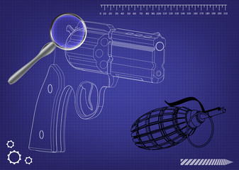 3d model of a pistol