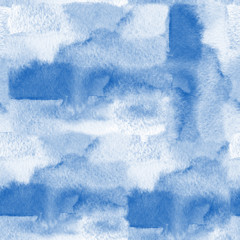 Fototapeta premium Seamless watercolor background of colored pieces.