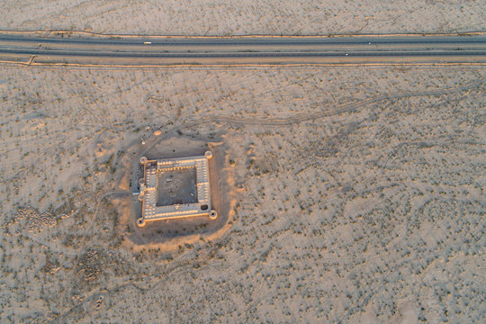 Freeway near Deyr Gachin Caravansary, Qom, Iran