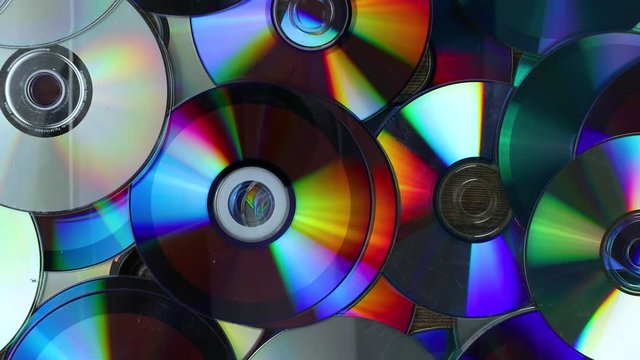 CDs thrown in pile