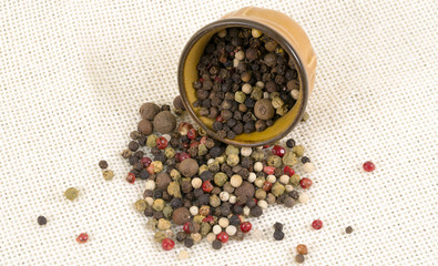 seasonings poured from the vessel.