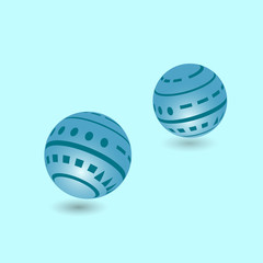 decorative blue 3d balls 