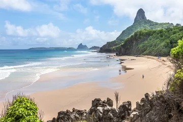 Foto op Plexiglas Baia do Sancho, Fernando de Noronha Fernando de Noronha, Brazilië. Spectaculair en Fernando de Noronha, Brazilië. Strand veelkleurige strand. Het meest ongelooflijke eiland van Brazilië.