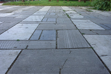 Old marble pavement