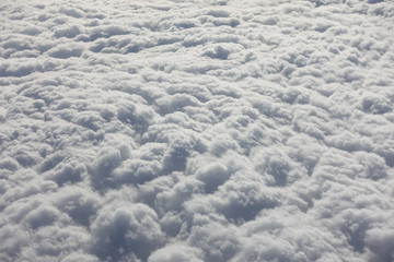 Clouds from above airplane view