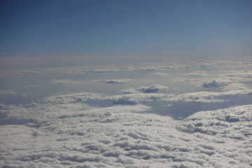 Clouds from above airplane view