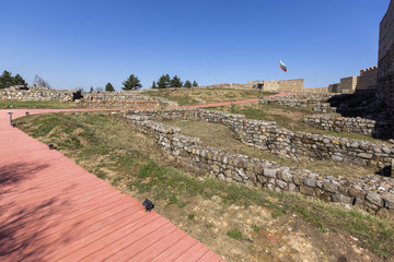 Fototapeta na wymiar Ruins of the medieval fortress Krakra from the period of First Bulgarian Empire near city of Pernik, Bulgaria