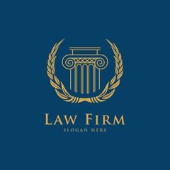 Obraz premium Law Firm,Law Office, Lawyer services, Luxury vintage crest logo, Vector logo template