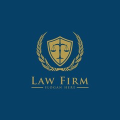 Law Firm,Law Office, Lawyer services, Luxury vintage crest logo, Vector logo template