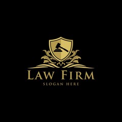 Law Firm,Law Office, Lawyer services, Luxury vintage crest logo, Vector logo template