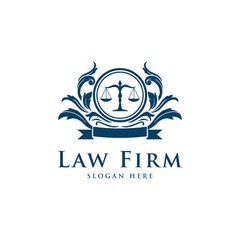Law Firm,Law Office, Lawyer services, Luxury vintage crest logo, Vector logo template