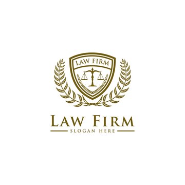 Law Firm,Law Office, Lawyer services, Luxury vintage crest logo, Vector logo template