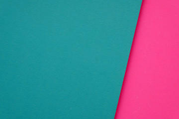 Blank pink and green paper texture background, art and design background