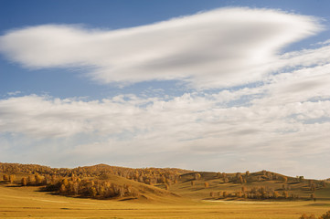 Colorful autumn in the rural region of China