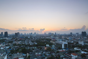 morning time view of Bangkok city, thailand