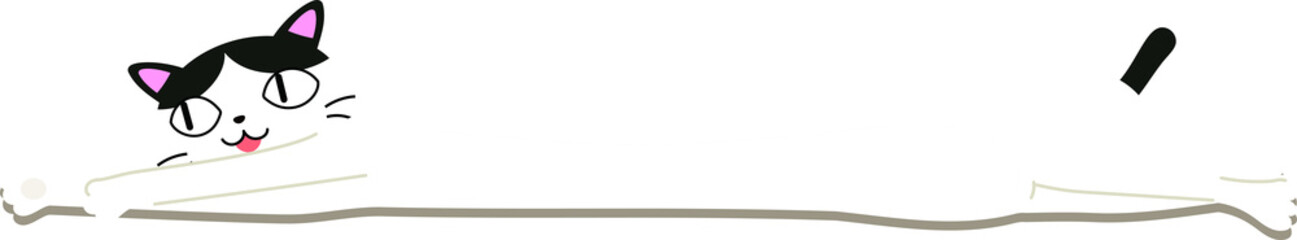 Fototapeta premium Long Cat liying down 5