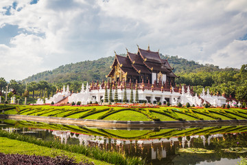 Fototapeta na wymiar 10 / Jan / 18 Visiting Royal Flora Ratchaphruek Garden, Chiang Mai Attractions, Thailand 