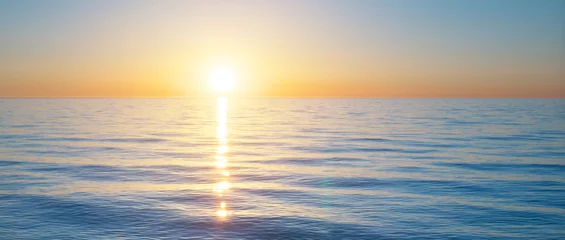 Poster Zonsondergang op de zee. Natuur ontspannen compositie. © GIS