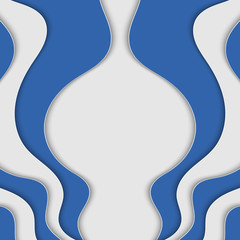 Blue and white stripes. Abstract background with waves. Abstract wavy background.