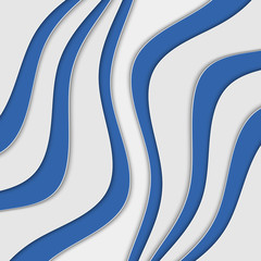 Blue and white stripes. Abstract background with waves. Abstract wavy background.