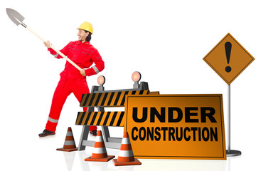 Fototapeta premium Concept of under construction for your webpage