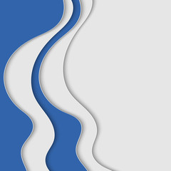 Blue and white stripes. Abstract background with waves. Abstract wavy background.