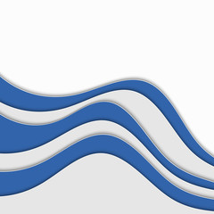 Blue and white stripes. Abstract background with waves. Abstract wavy background.