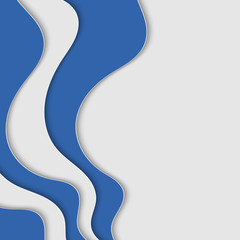 Blue and white stripes. Abstract background with waves. Abstract wavy background.