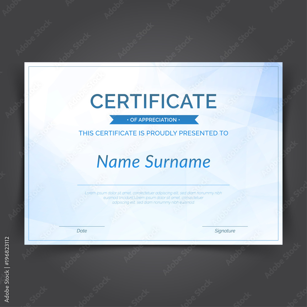 Wall mural geometrical pattern certificate hi-tech design layout