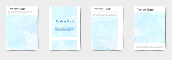 Modern blue geometrical futuristic pattern folder collection
