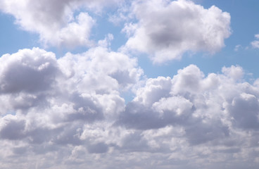 image of clouds in the blue sky.