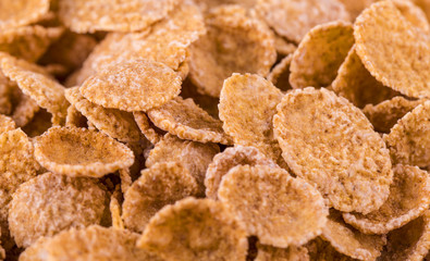 Cornflakes (close-up shot) for use as background image or as texture.