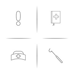 Healthcare And Medical simple linear icon set.Simple outline icons