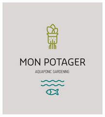 logotype pour une entreprise d'agriculture spécialisée en aquaponie