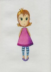 little girl with crown