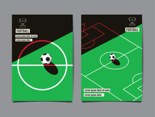 Template Sport Layout Design, Flat Design, Graphic Illustration, Football, Soccer, Vector Illustration. © momo design