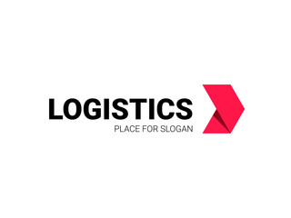 Transport logistic logo of express arrow moving forward for courier delivery or transportation and shipping service. Vector isolated arrows icon template for transport logistics company design