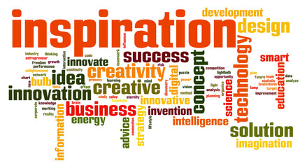 Obraz premium Inspiration word cloud