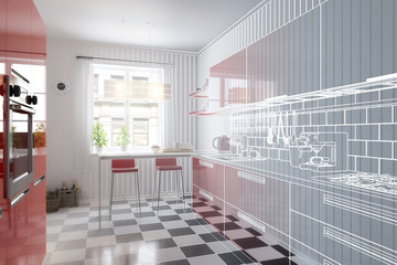 Meine rote Küche (Grundriss)