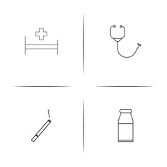 Healthcare And Medical simple linear icon set.Simple outline icons