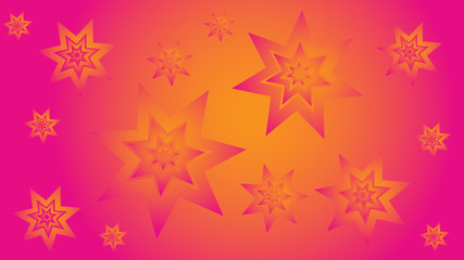 Pink yellow background with stars