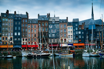 Old harbour of honfleur. Normandy