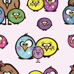 Seamless of birds icons.
