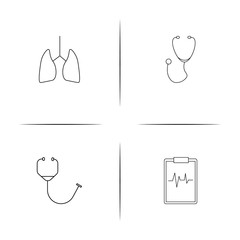 Healthcare And Medical simple linear icon set.Simple outline icons