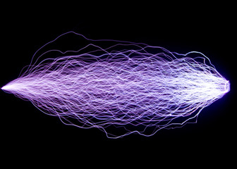 Student's project. This Spark discharge created by an spark discharge in the air. Is used to observe the phenomenon. © The physicist